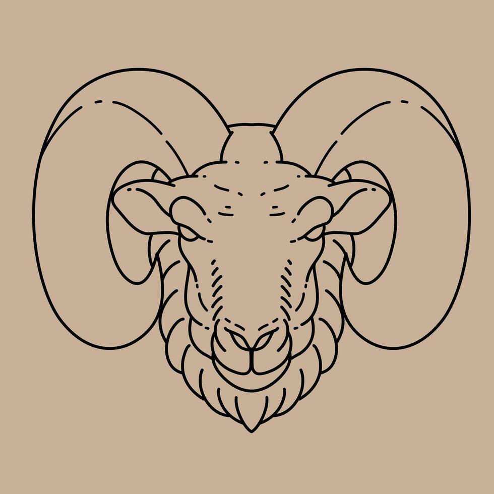 goat animal art silhouette logo illustration is good to use for branding needs and so on vector
