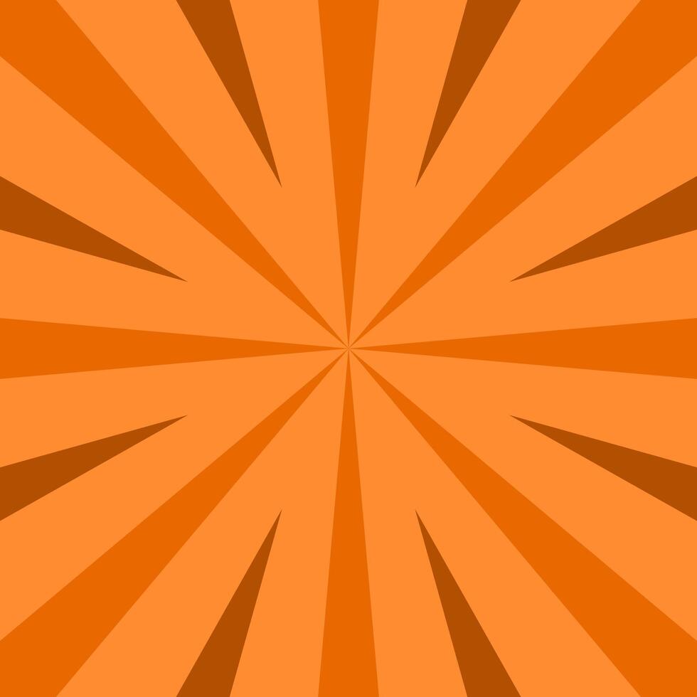 Geometric Sunburst Background with Orange Color vector