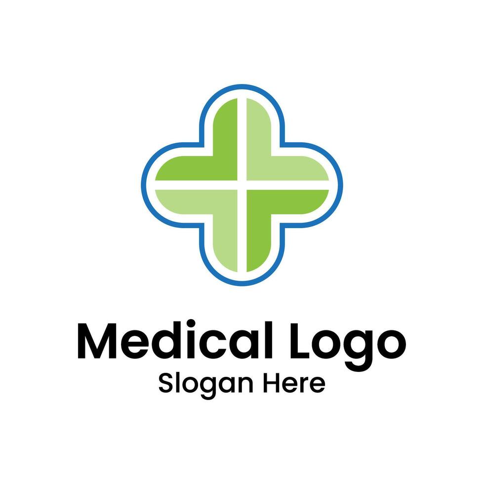 Abstract Medical Cross Logo for Health Services vector