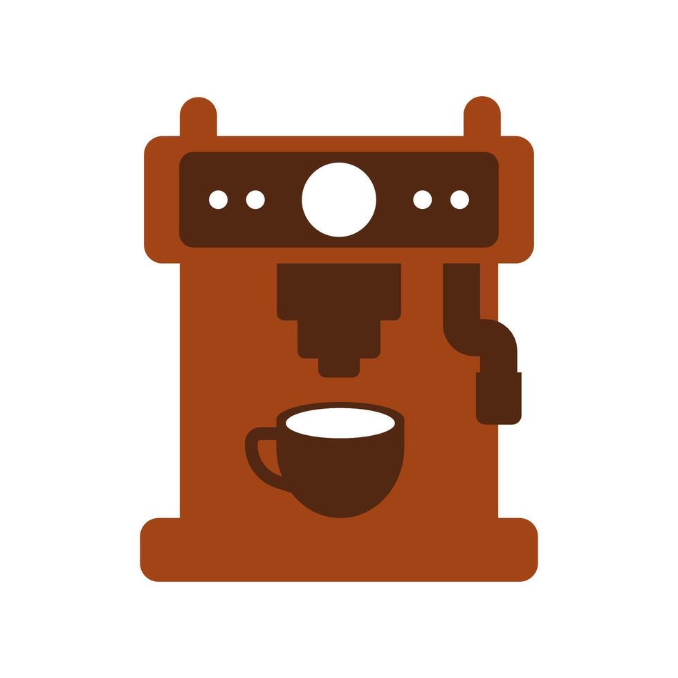 Espresso Coffee Machine with Filled Coffee Cup design vector