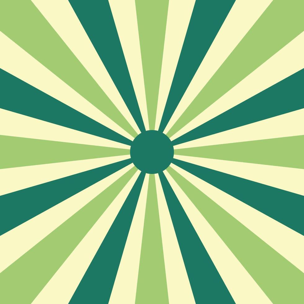 Retro Sunburst Pattern in Vintage Green vector