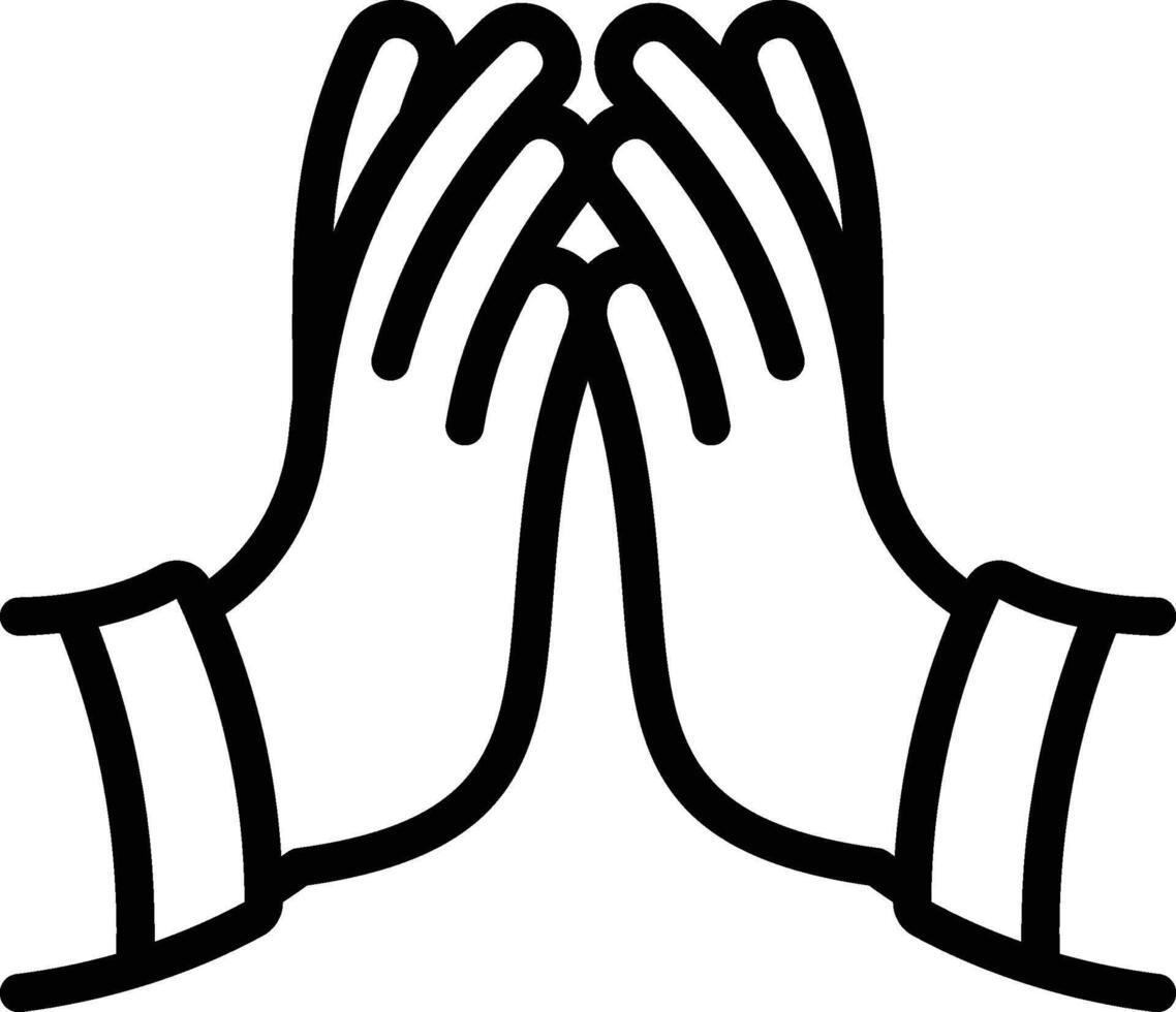 Pray Gesture Gesture Icon vector