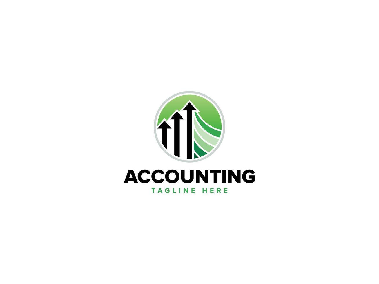 Stylish Accounting Solutions Logo Set, Advanced Financial Icons vector