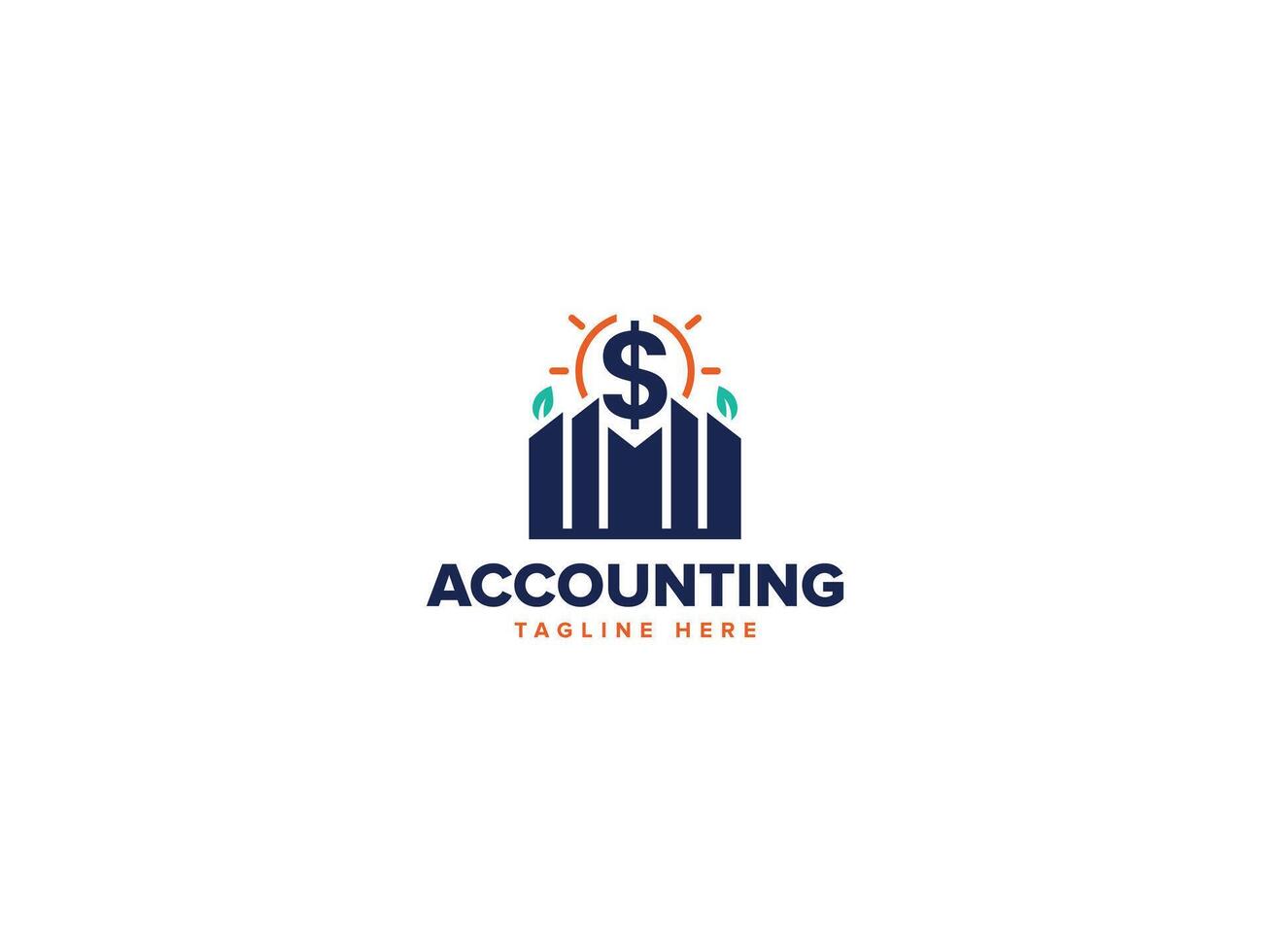 Minimalist Accounting Logo Collection, Sleek Business Symbols vector