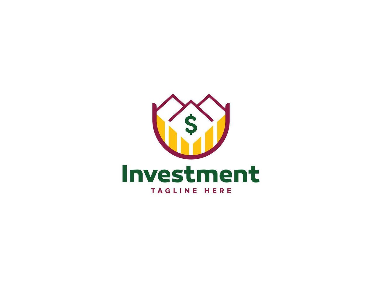 Minimalist Investment Logo Collection, Sleek Financial Symbols vector