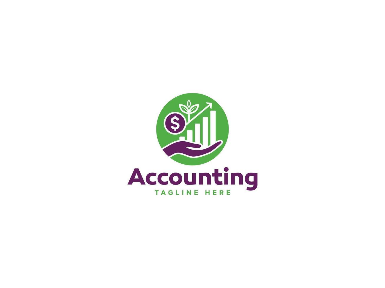 Professional Accounting Firm Logo Set, Modern Business Symbols vector