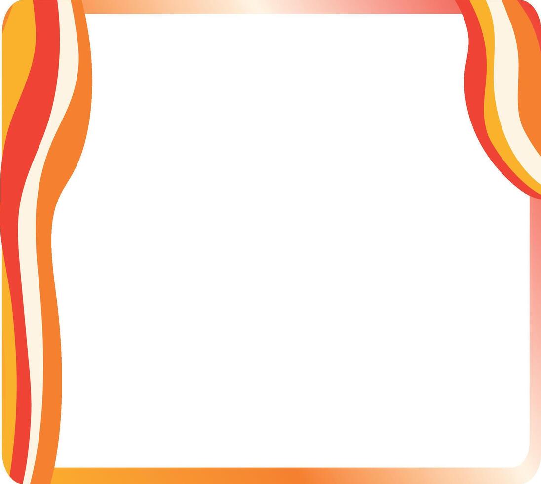 An orange and yellow frame with a white border vector