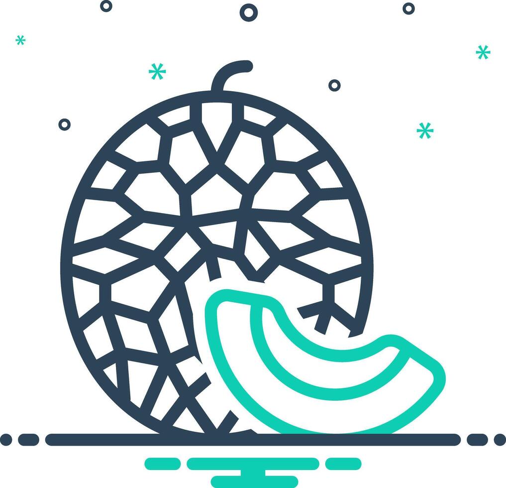 Mix icon for melon vector