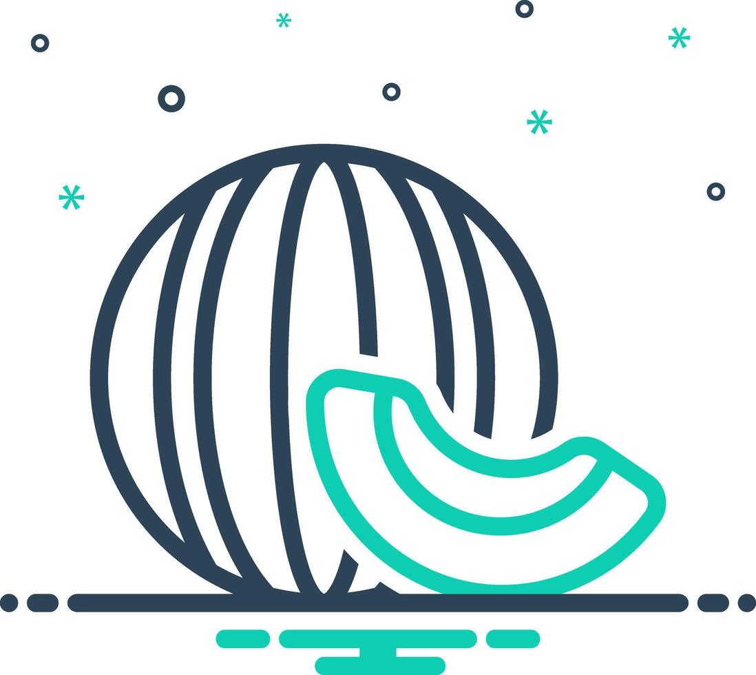 Mix icon for muskmelon vector