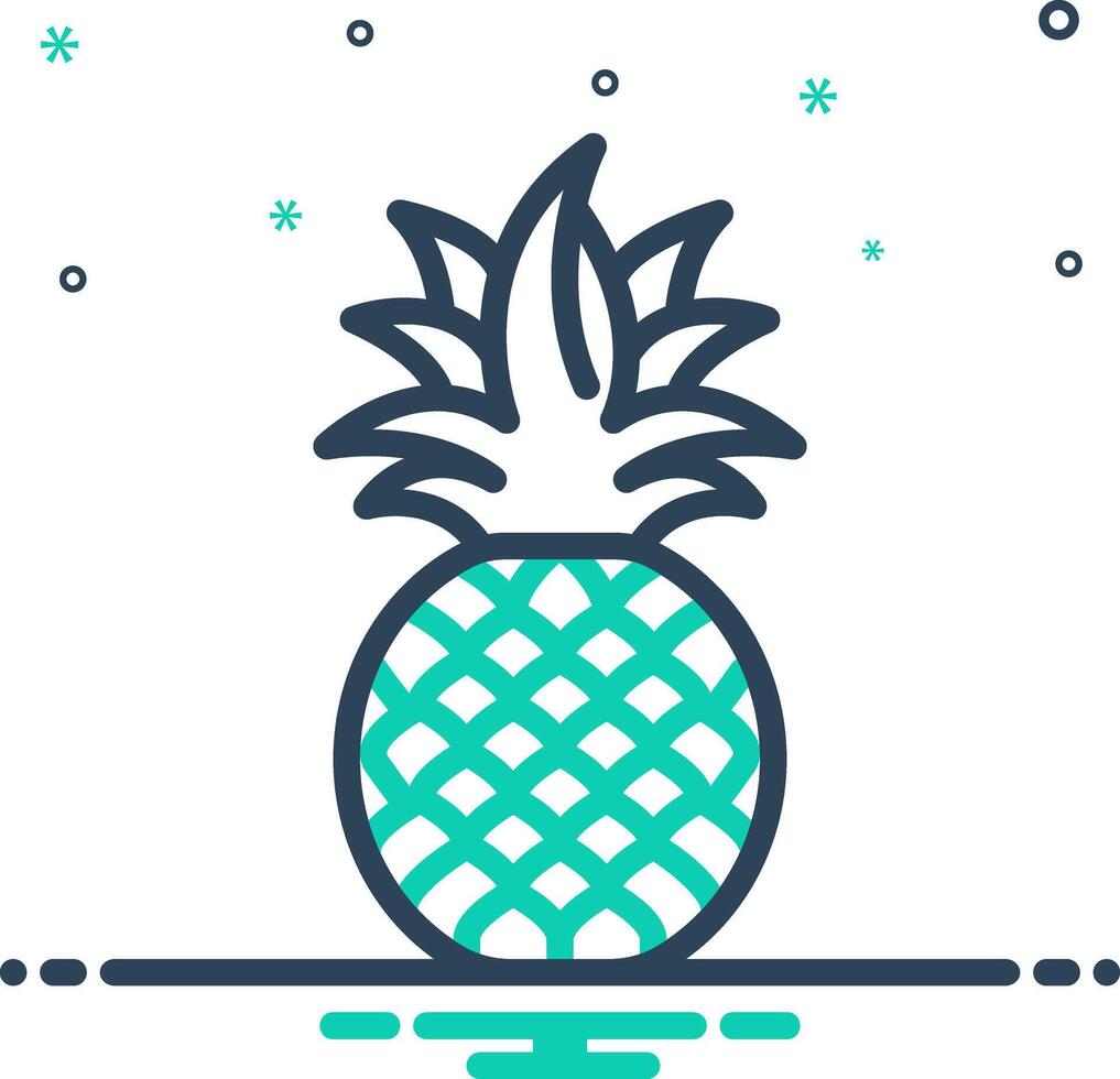 Mix icon for pineapple vector