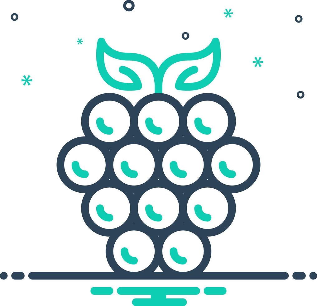 Mix icon for black berry vector
