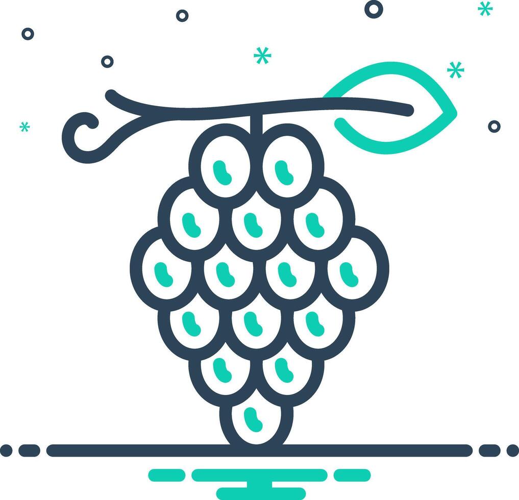 Mix icon for grapes vector