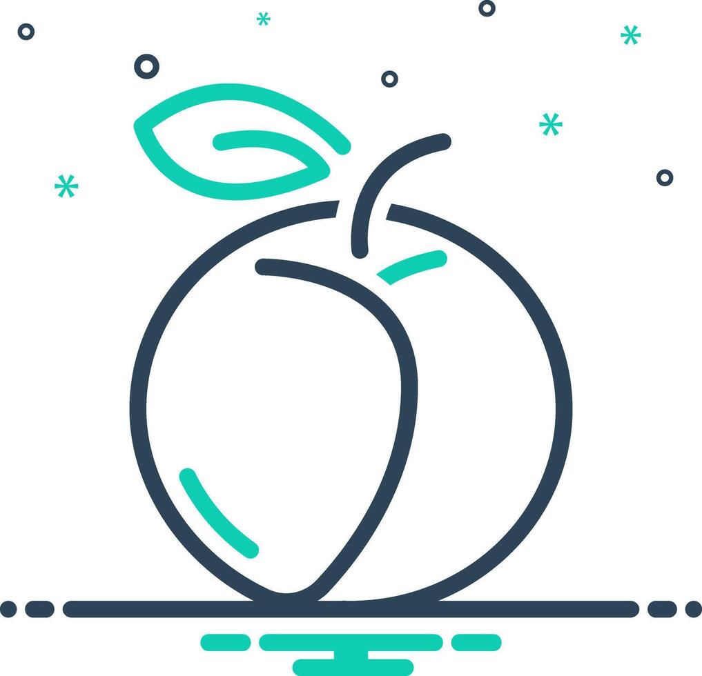Mix icon for apricot vector