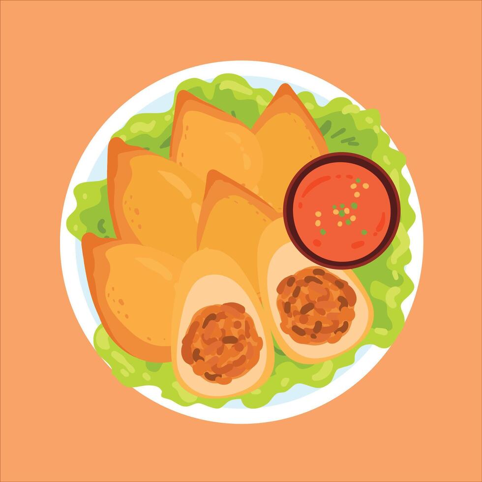 coxinhas food from brazil vector