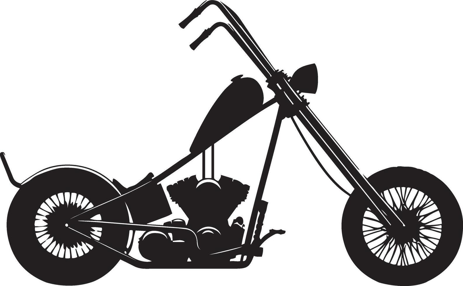 Classic Motorbike Silhouette Illustrations vector