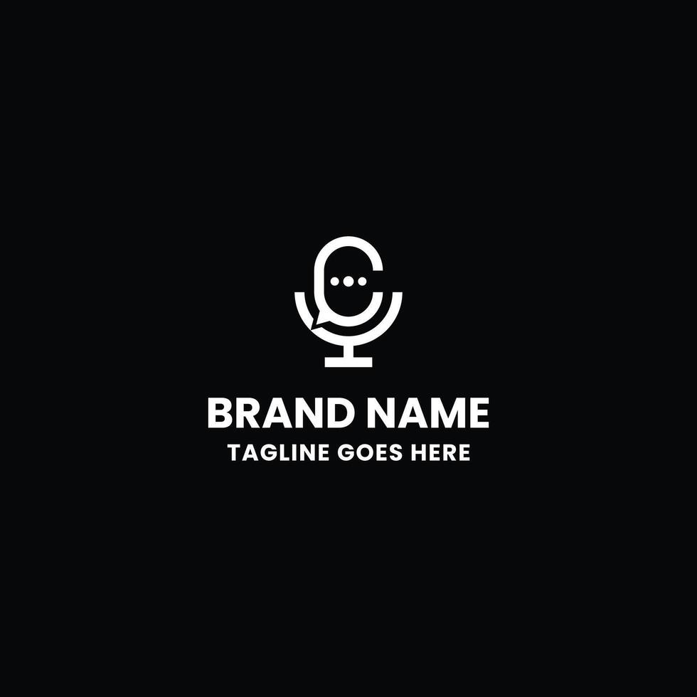 Podcast logo Design vector