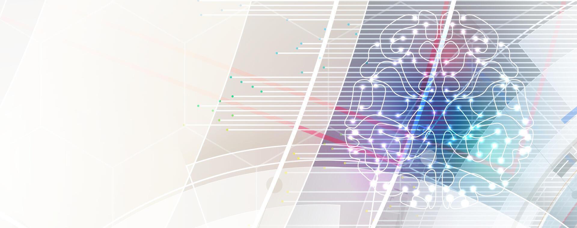 a futuristic abstract background with a brain vector