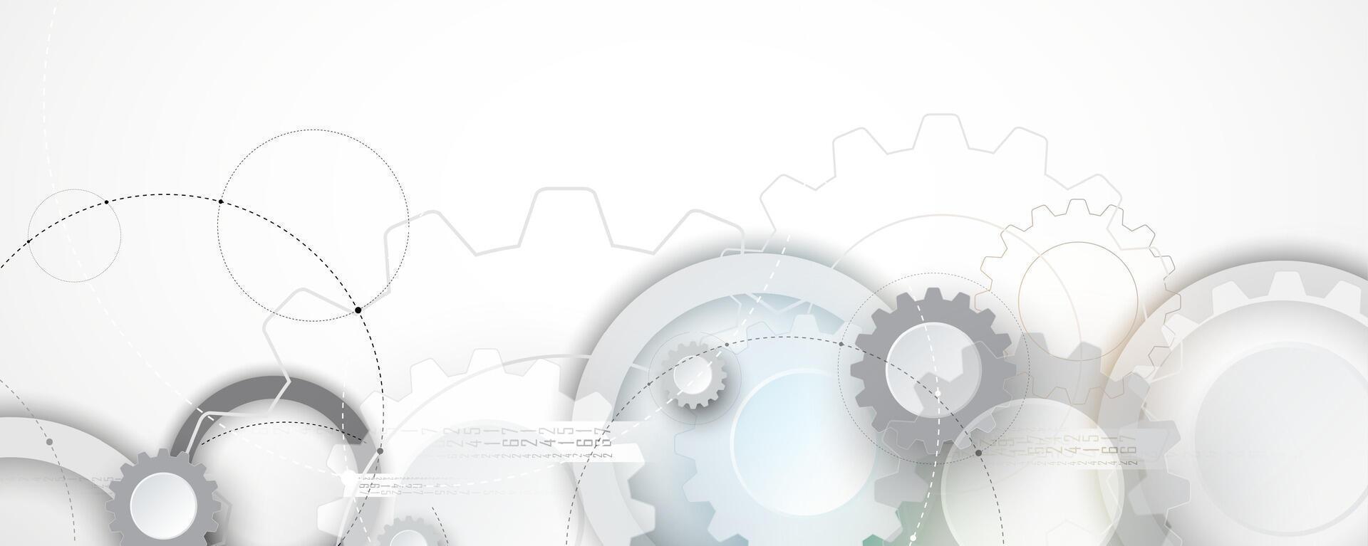 abstract background with gears and arrows vector