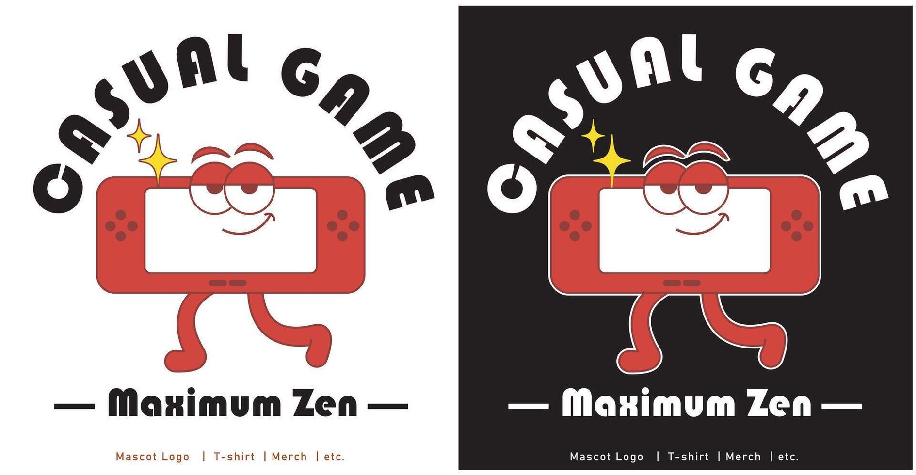 gamepad character mascot for sticker shirt logo vector