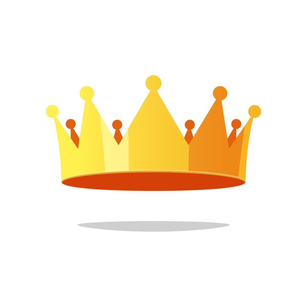 King crown isolated white background. vector
