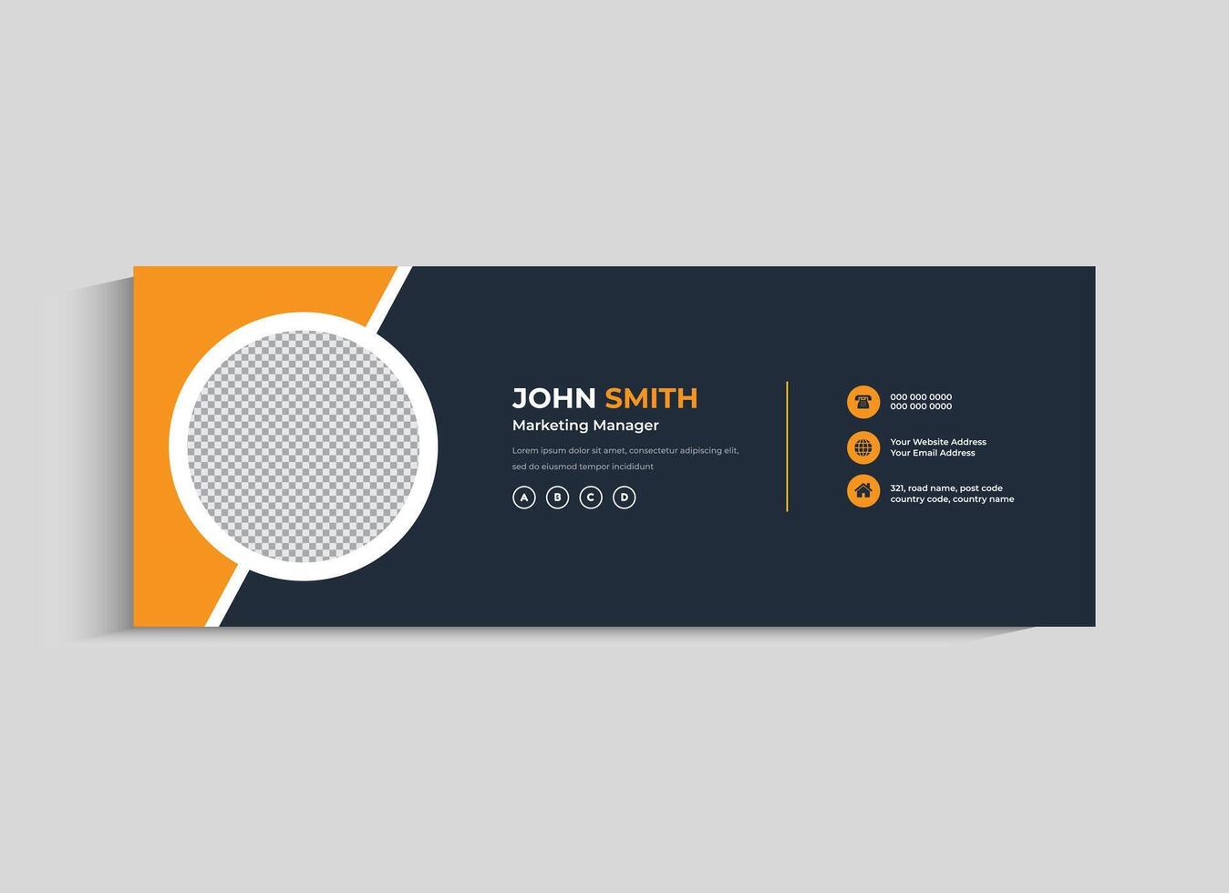 Outstanding Email Signature or Email Footer Template vector