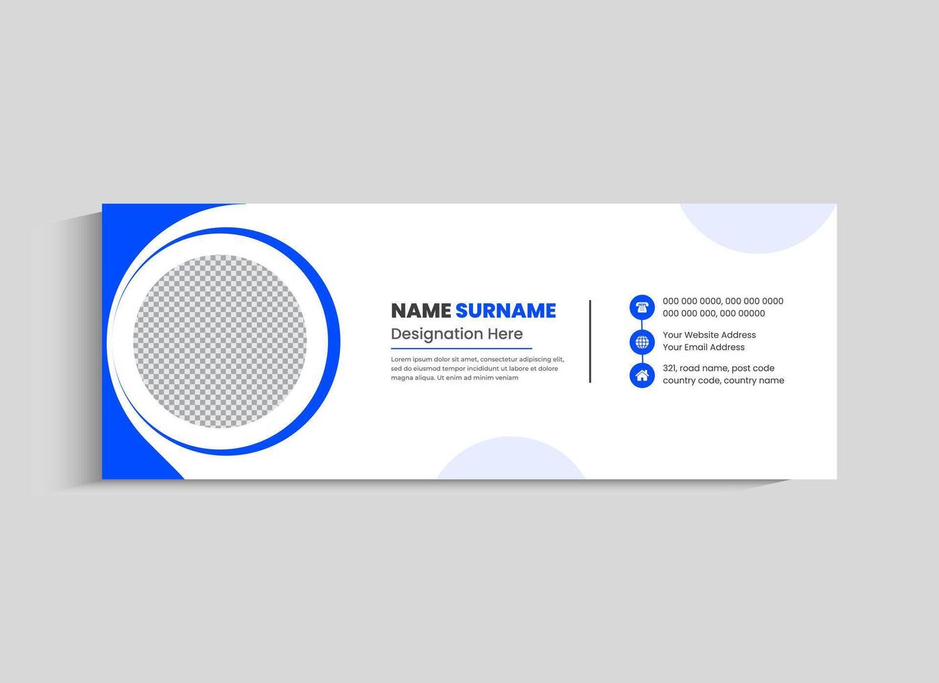 Modern Email Signature or Email Footer Template vector