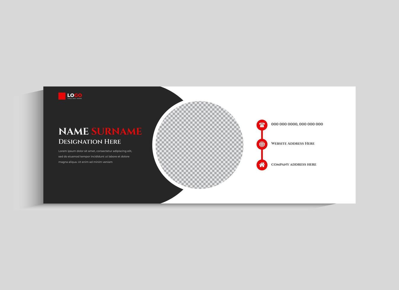 Professional Email Signature or Email Footer Template vector
