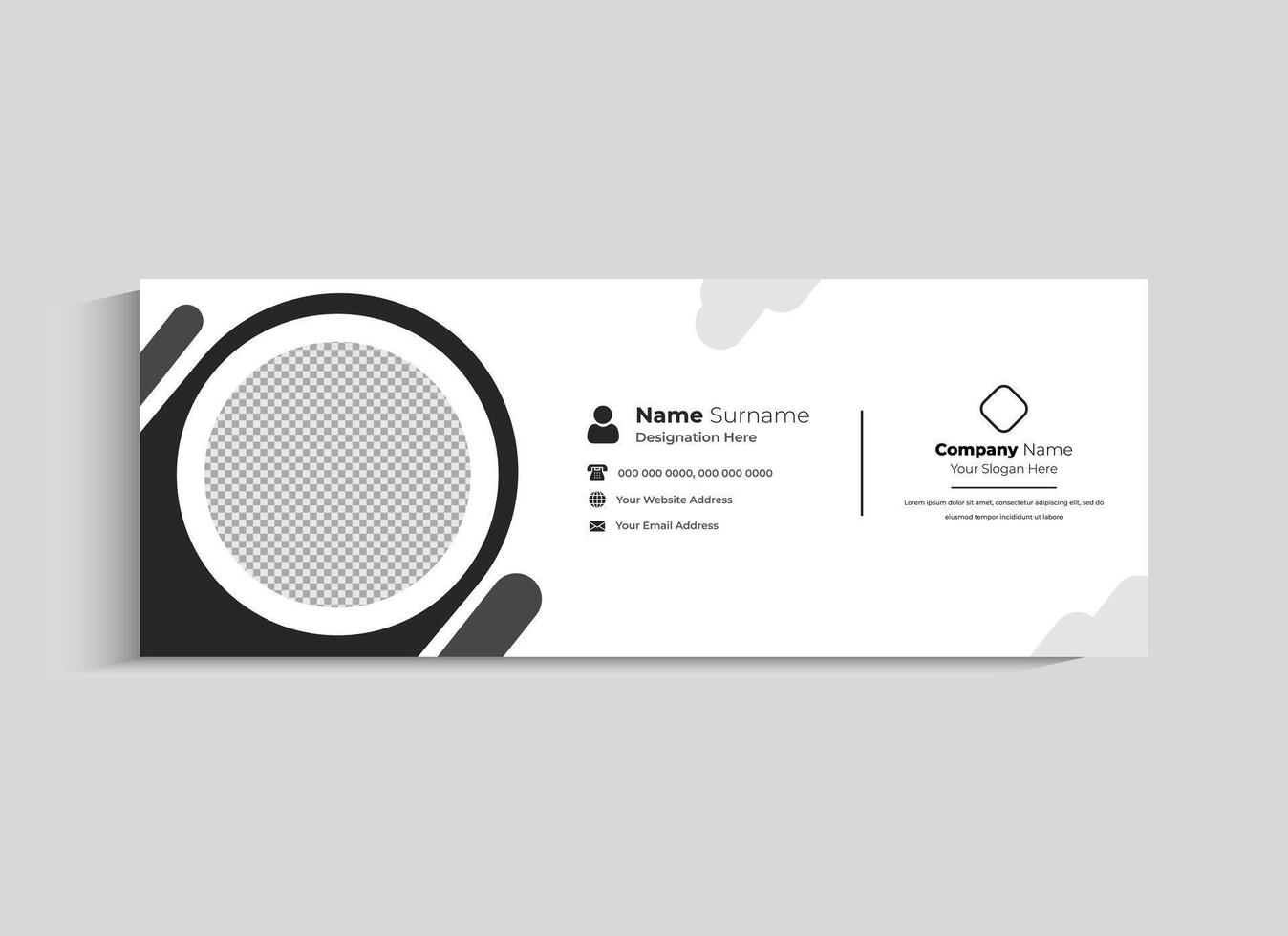Creative Professional Email Signature or Email Footer Template vector