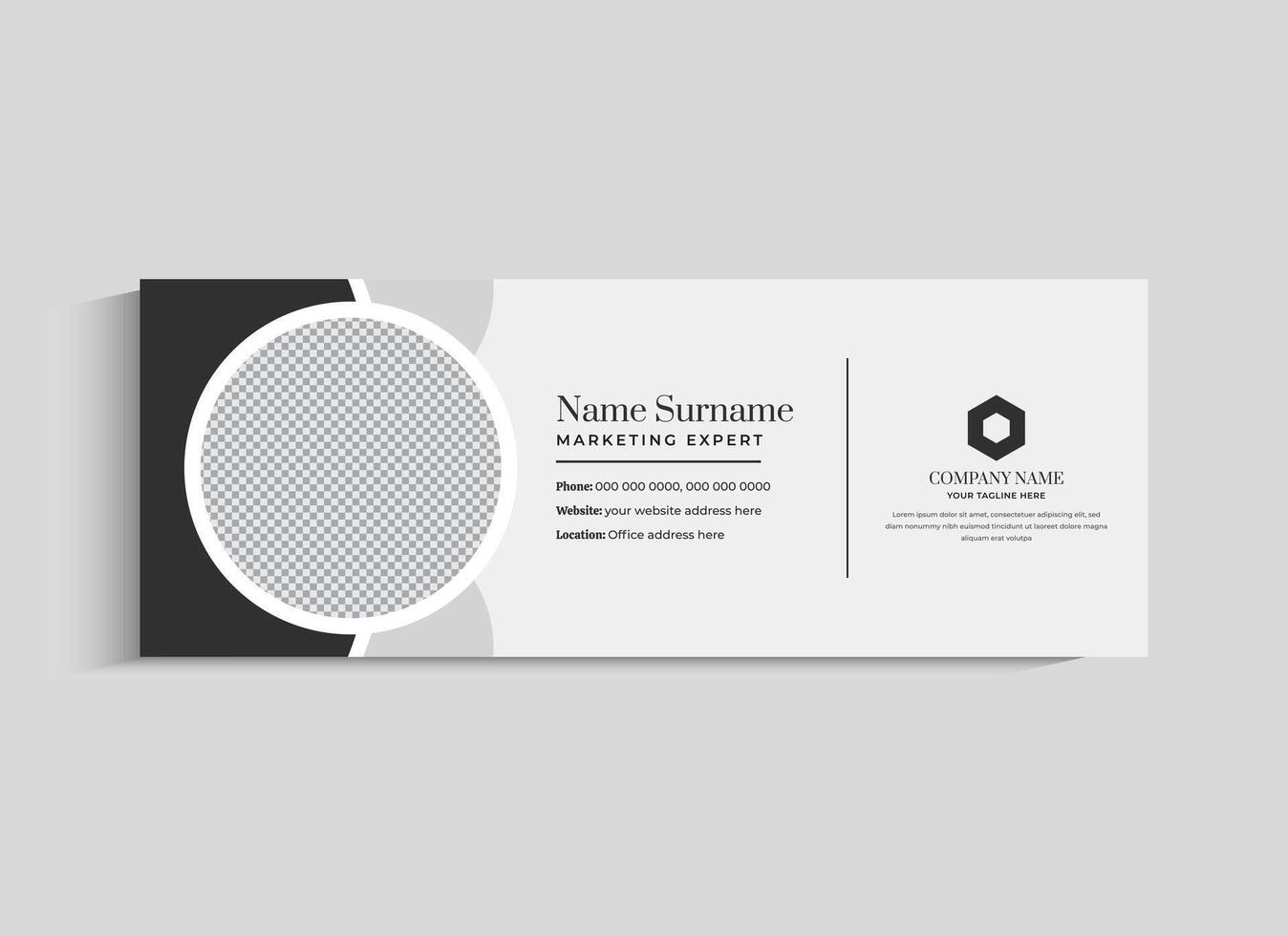 Minimalist Email Signature or Email Footer Template vector