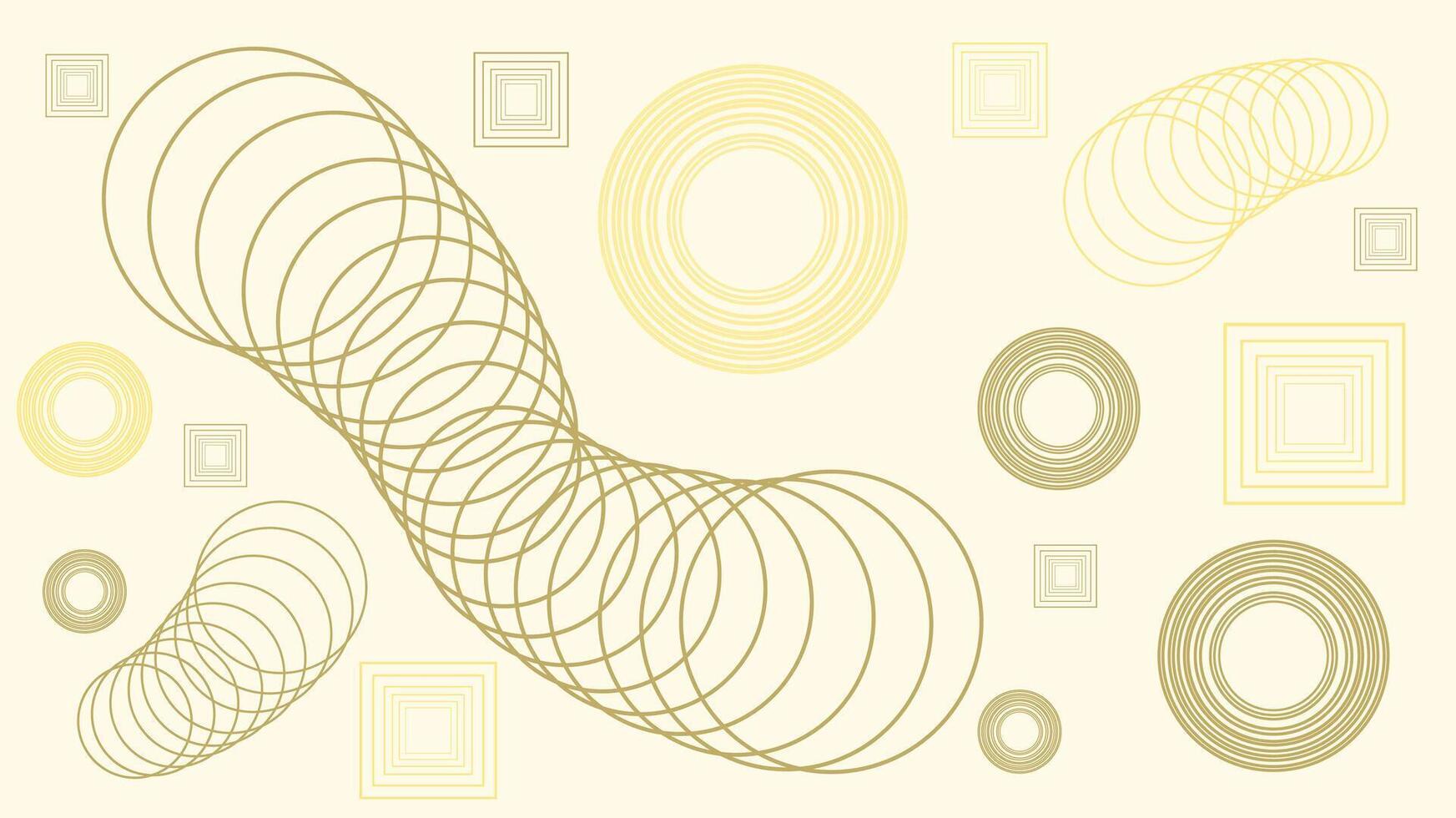 abstract background lines circles and squares vector