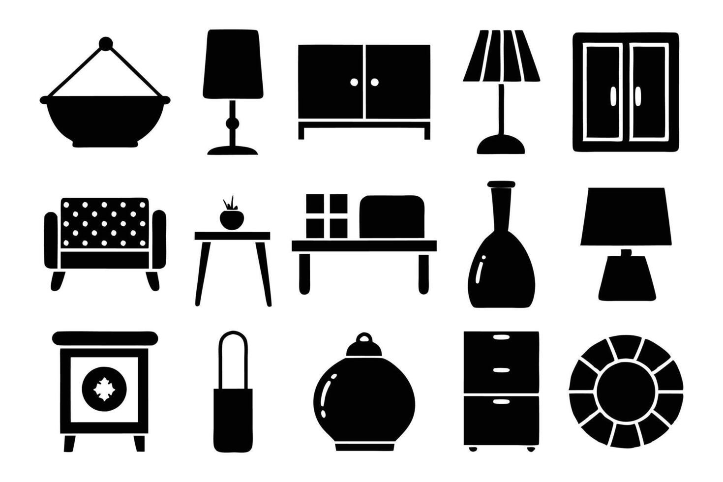 Home and Interior Design Pack vector