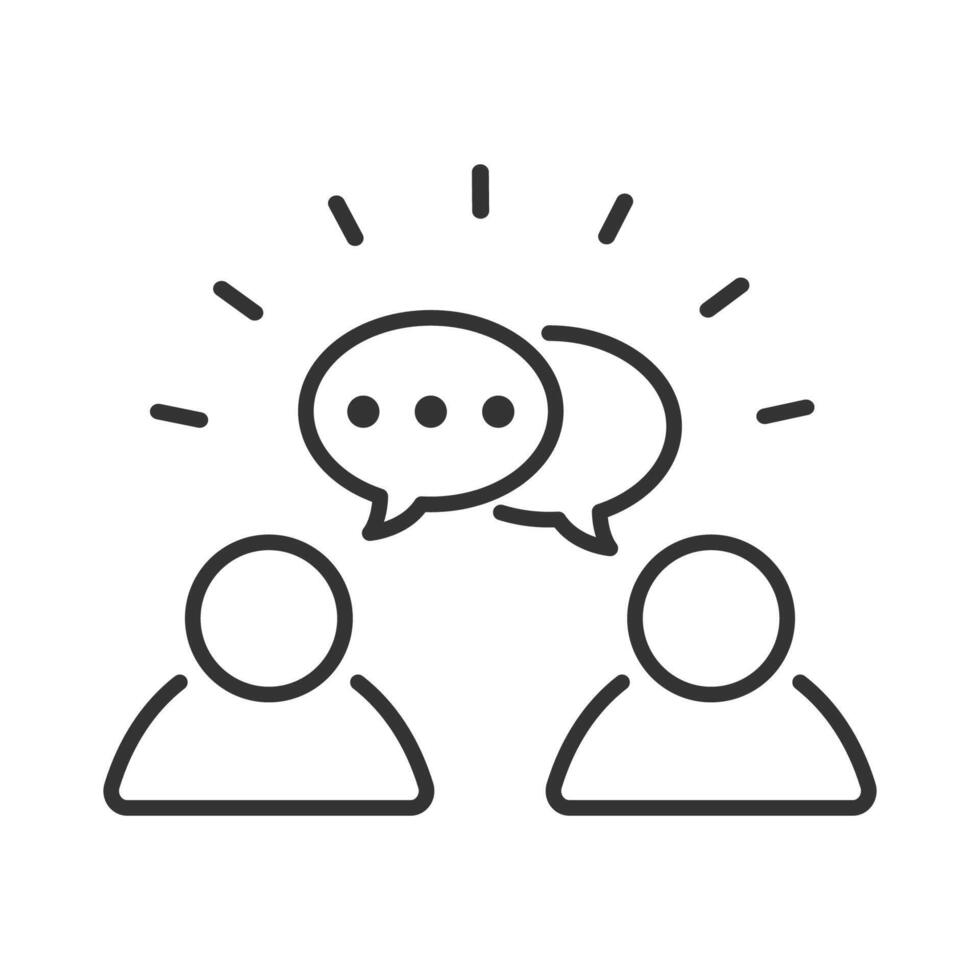 Talk conversation people icon isolated illustration. vector