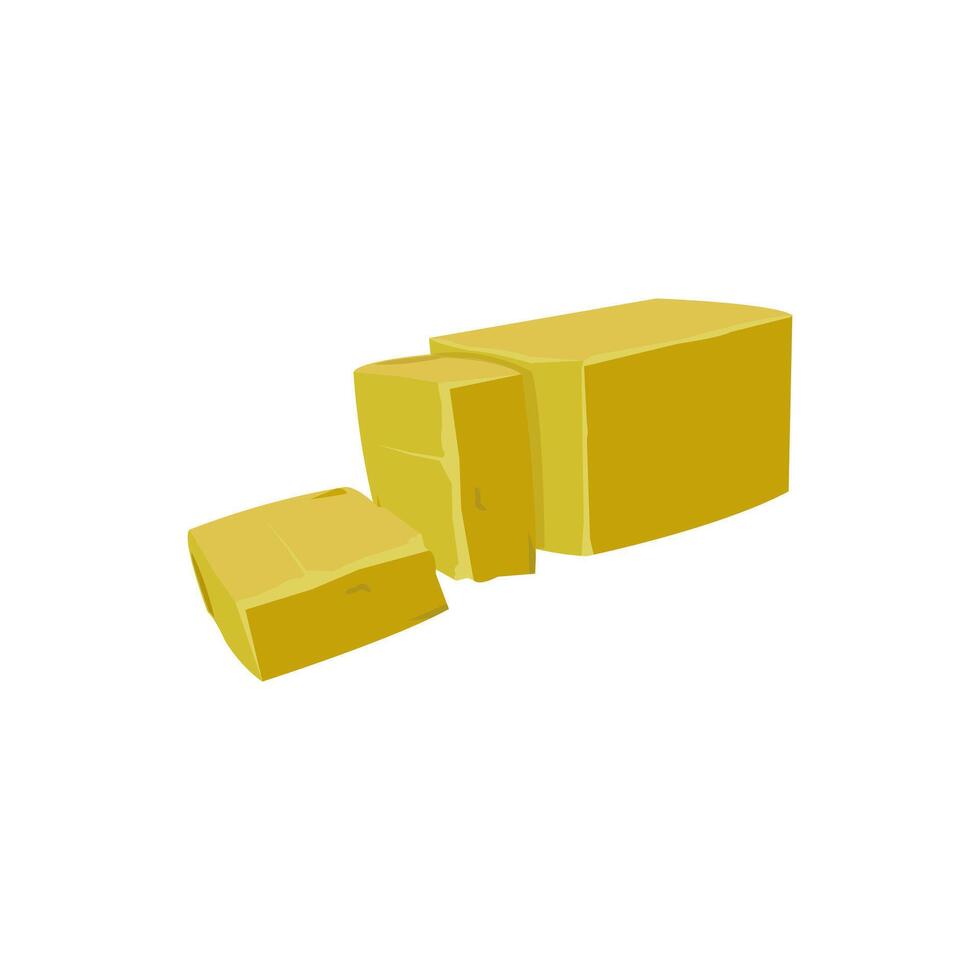 Editable illustration of cheese on white background vector