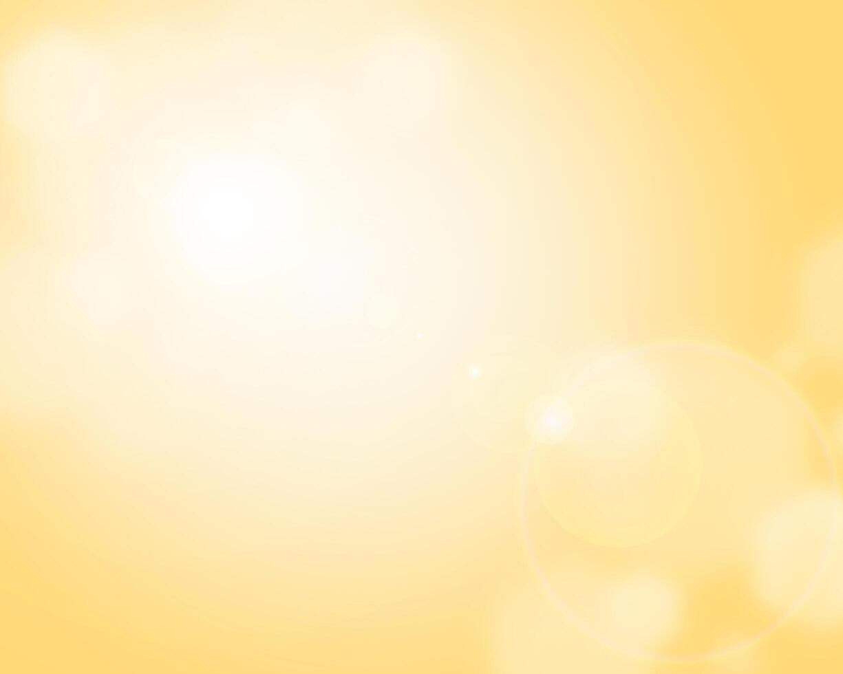 Blurred light overlay photo. Lens glare filter. Sun glare leak bokeh. Retro illumination effect. Soft golden white light abstract background out of focus photo