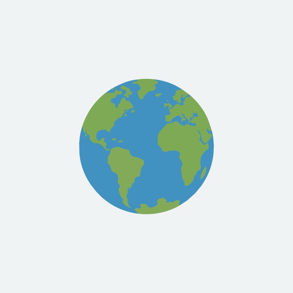 Earth globe icon flat design illustration vector