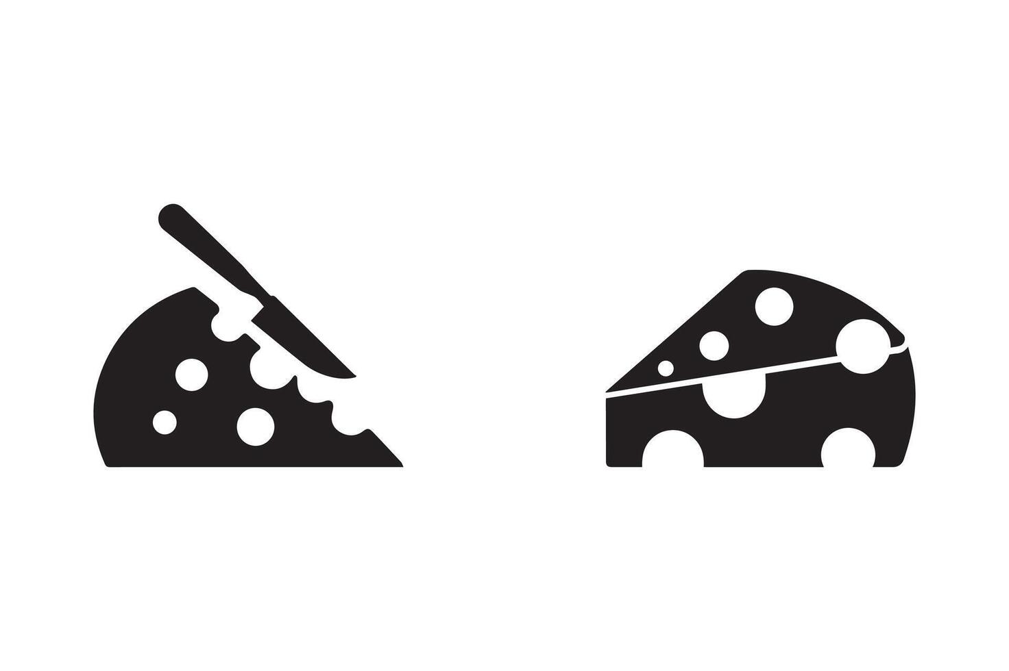 Cheese and knife icon illustration vector