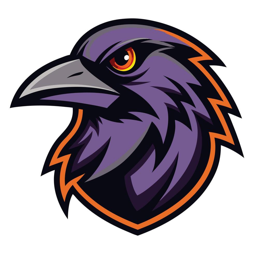 Fierce Ravan Head Mascot Logo Bold and Powerful Illustration vector