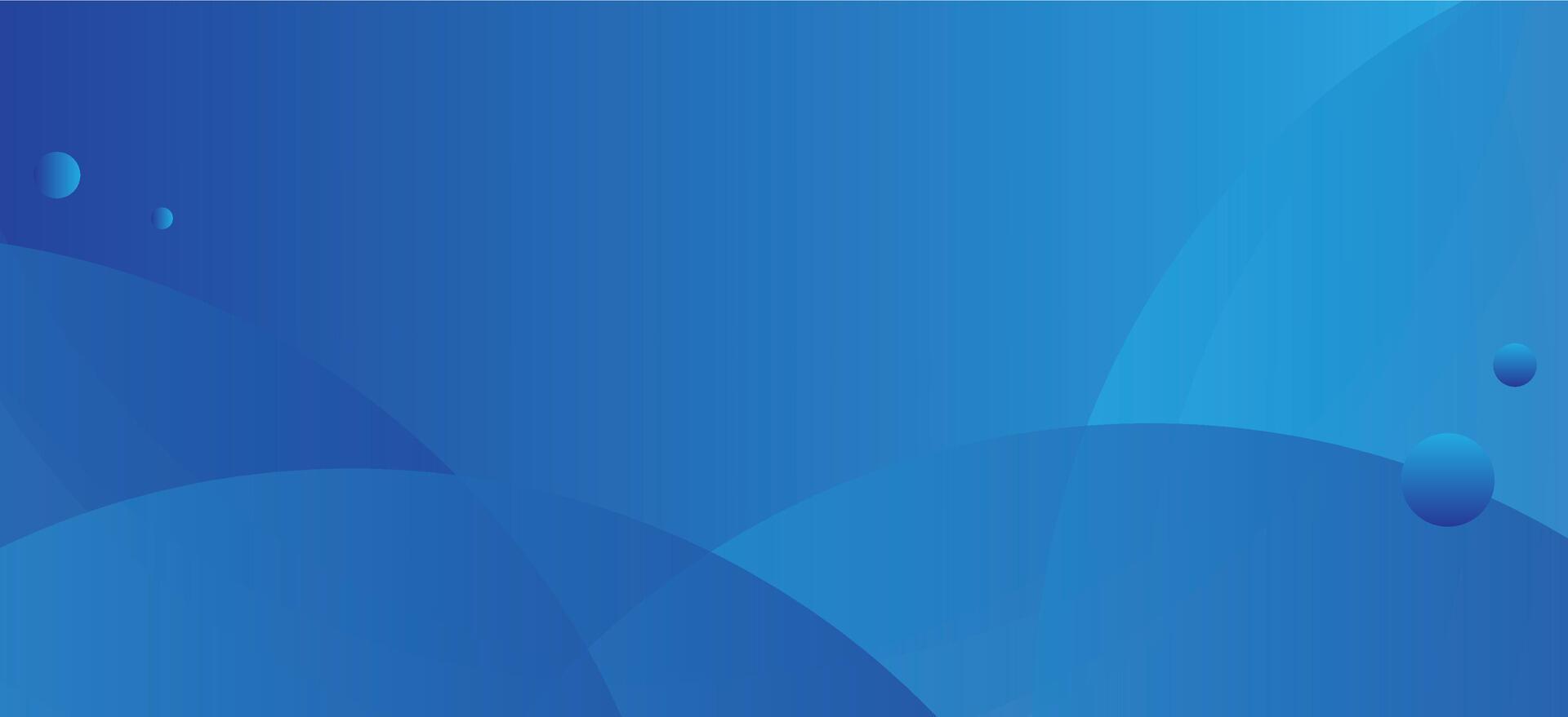 Blue abstract background with waves and bubbles vector