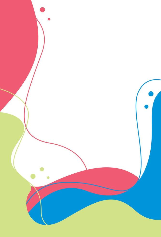 Colorful abstract background with waves and bubbles vector