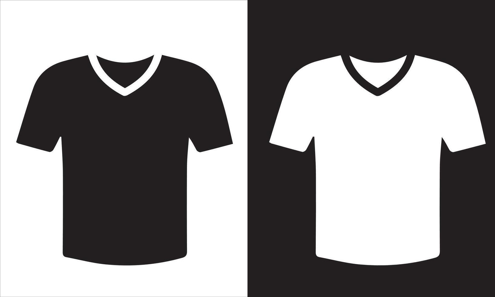 Black and White T-Shirt Icon vector