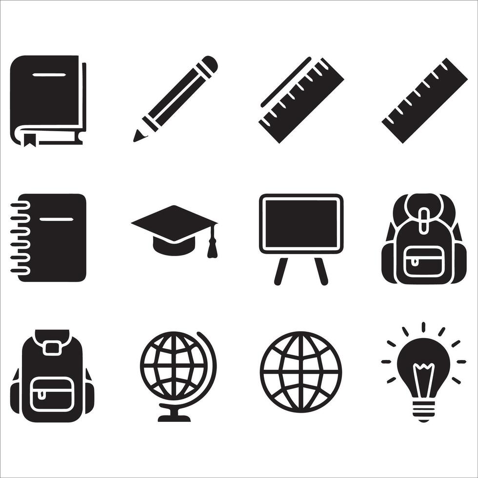 Modern Education Icon Collection vector