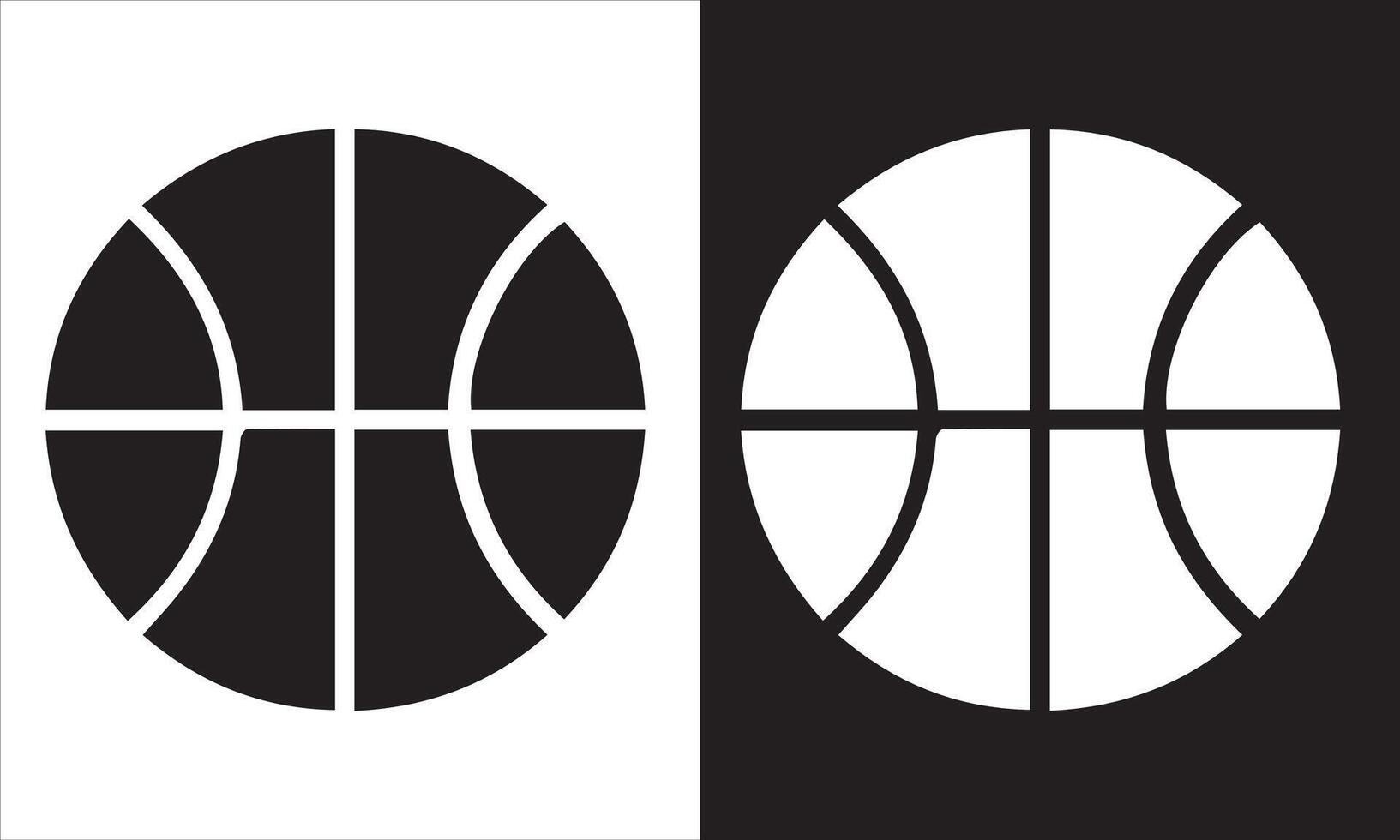 Black and White Basketball Icon vector