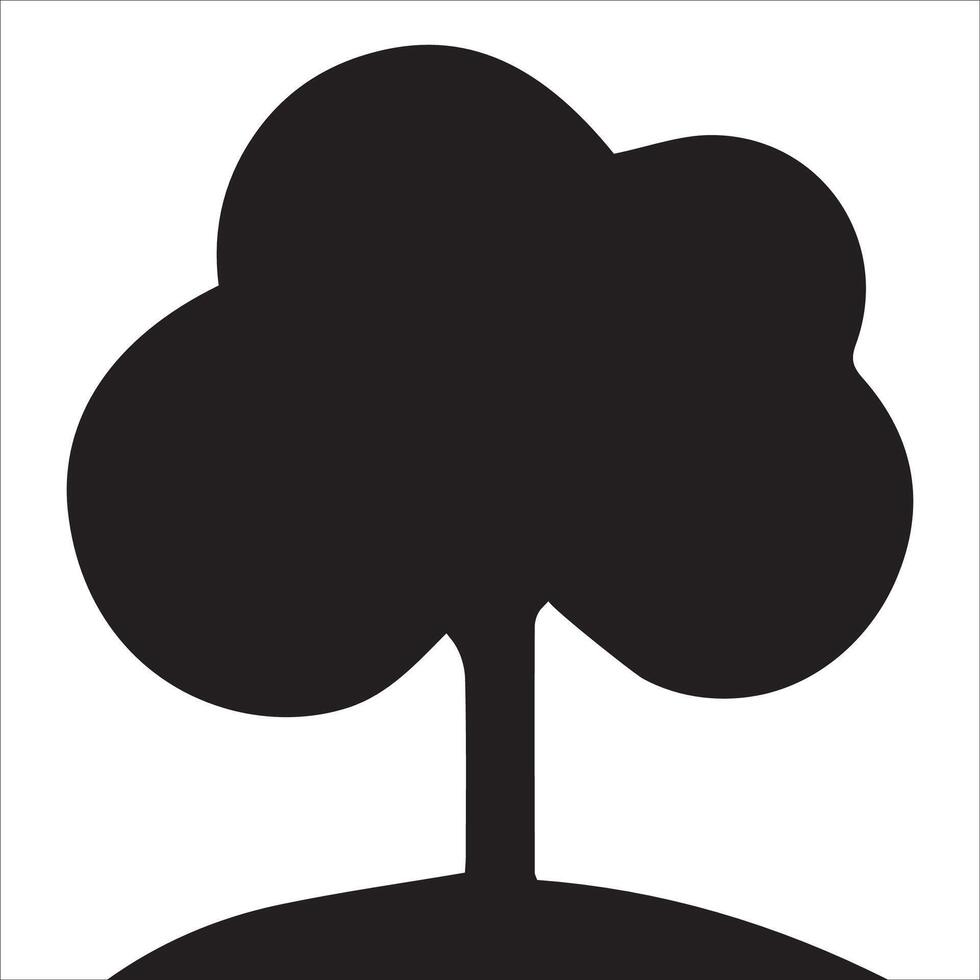 Minimalist Tree Icon Design vector