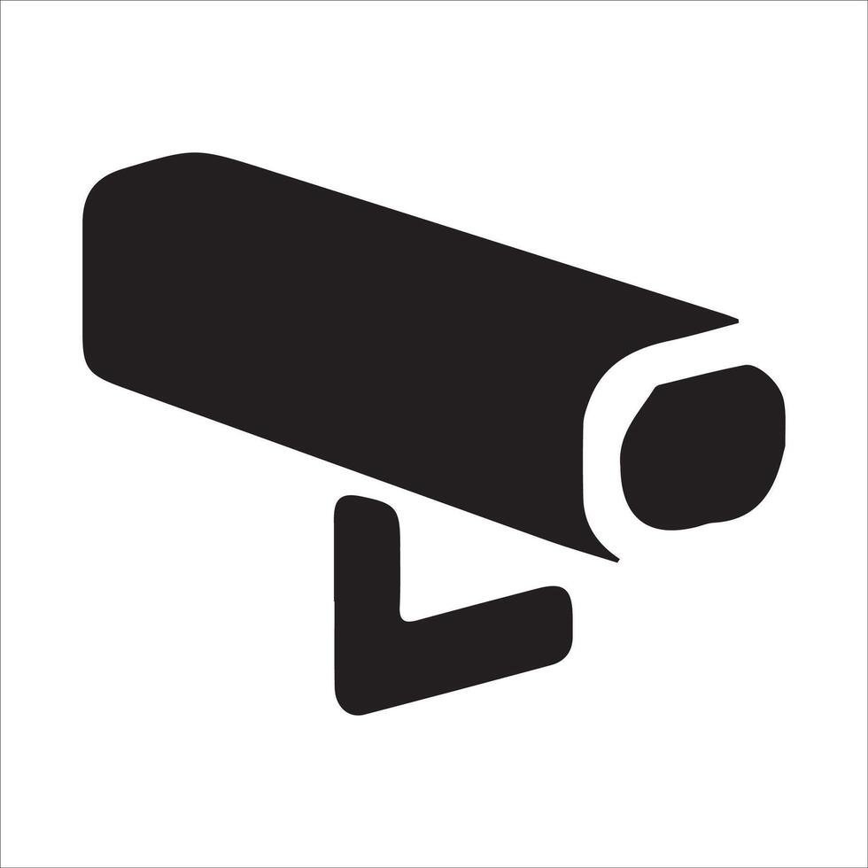 CCTV Camera Icon and white background vector
