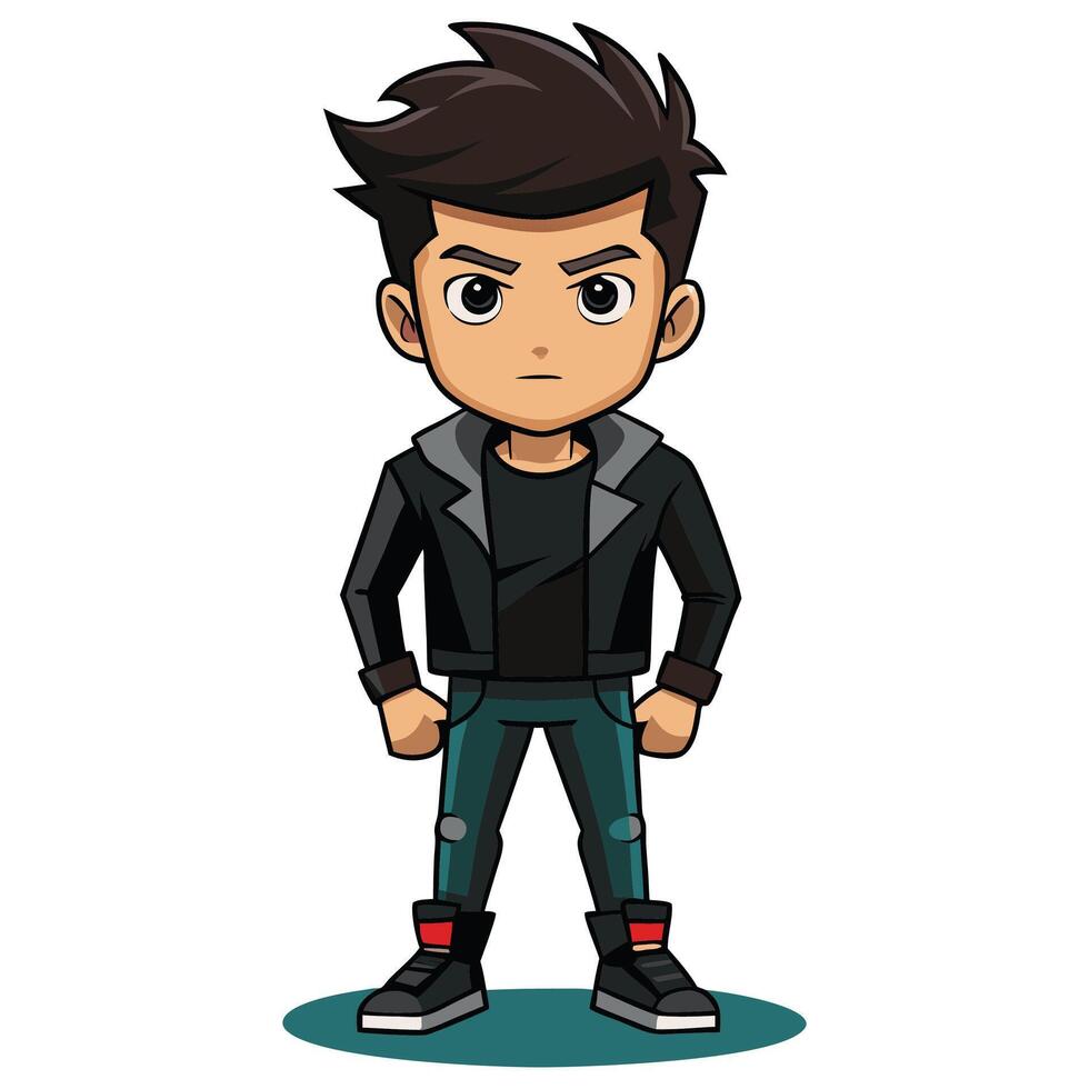 A cartoon drawing of a man with a smile on his face vector