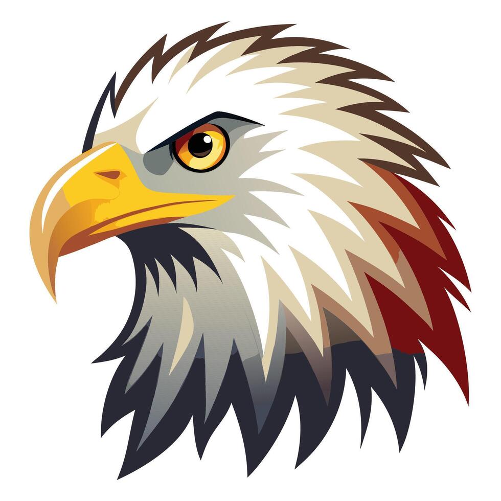 Eagle head isolated background vector