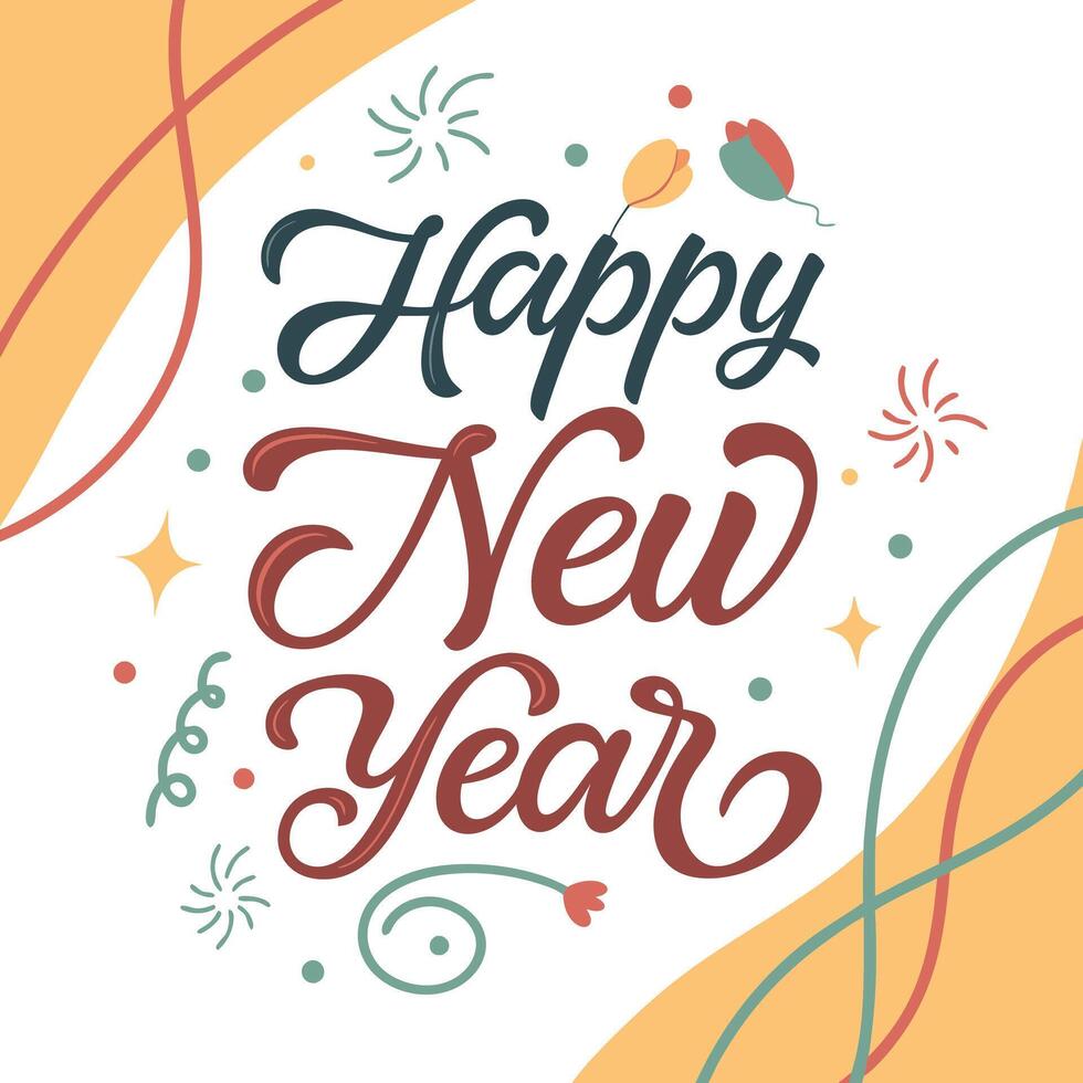 happy new year background vector