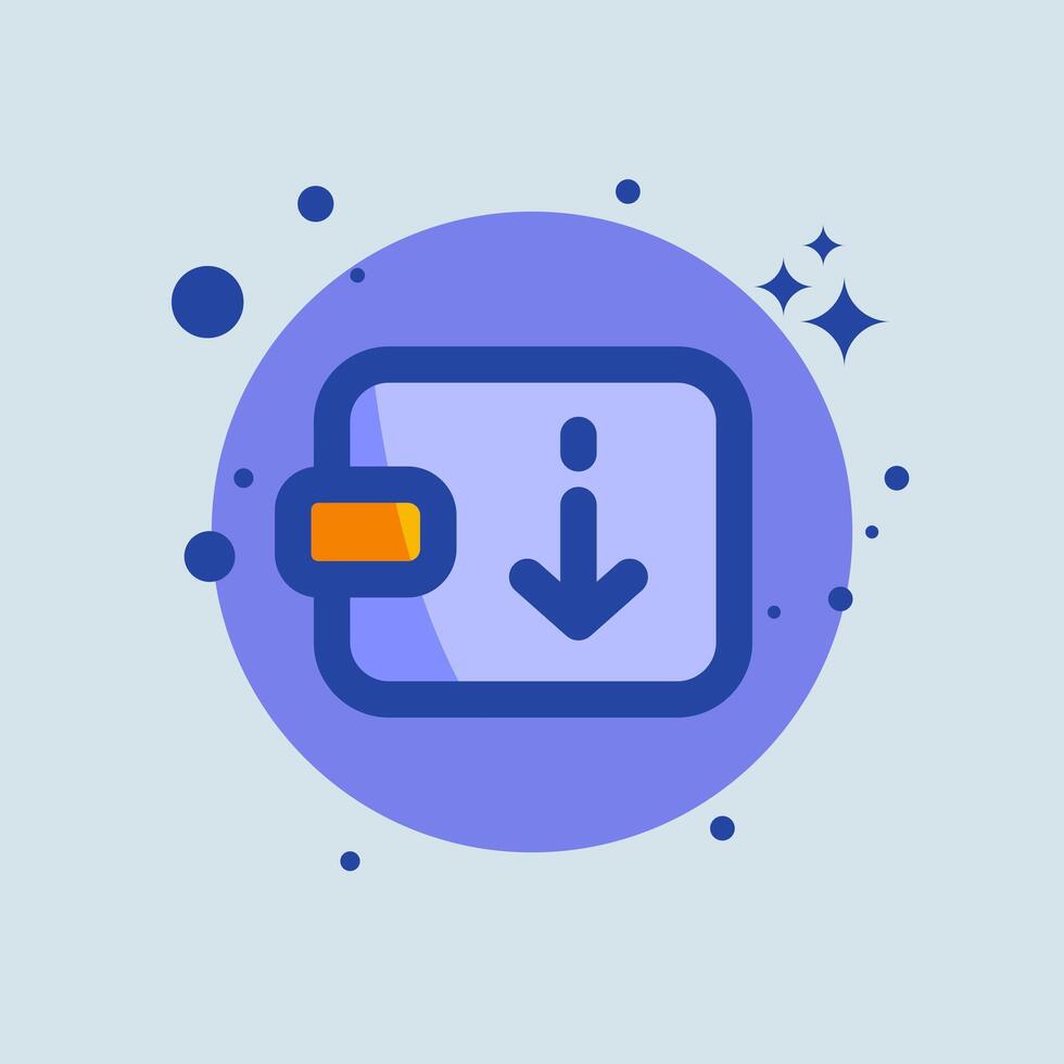 Withdrawal flat illustration. Cash out signs illustration. vector