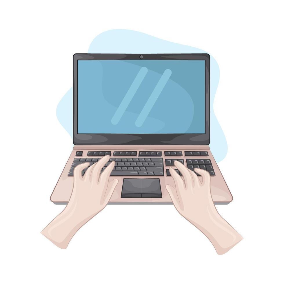 laptop is playing vector
