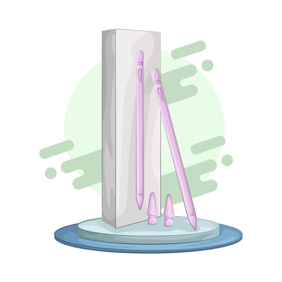 stylus pen with box vector